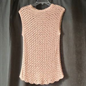 Hand crocheted beaded blouse